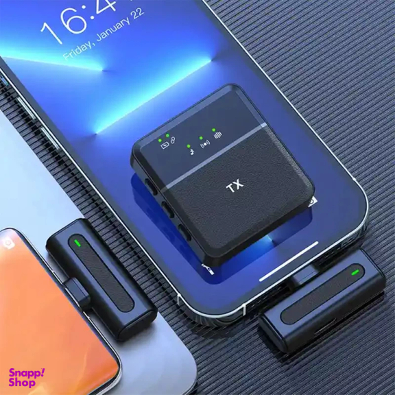 میکروفن یقه ای بی سیم مدل SX8 Dual Lightning