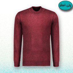 پلیور یقه گرد مردانه مدل ZR-G-B2 رنگ زرشکی