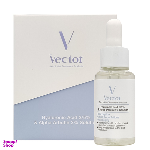 سرم هیالورونیک اسید و آلفا آربوتین وکتور مدل Hyaluronic & Alpha Arbutin حجم 30 میلی‌ لیتر