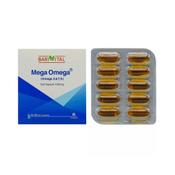 کپسول ژلاتینی نرم مگا امگا 3، 6، 7، 9 1000 میلی گرم باریج اسانس بسته 30 عددی