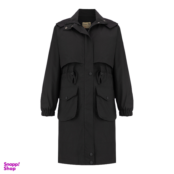 بارانی زنانه السانا مدل ناریلا کد 229601 رنگ مشکی