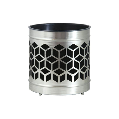 سطل زباله استوانه مدل مکعب نیکل سالینو کد N-571