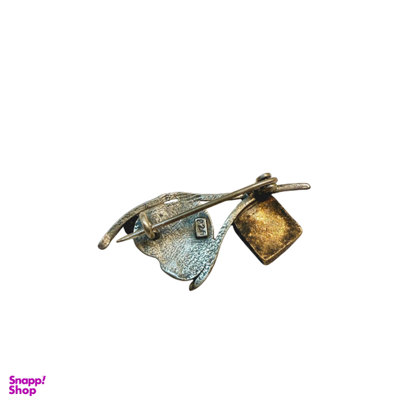 گل سینه نقره 925 عیار زنانه طرح مربع کد 45010 GLSN