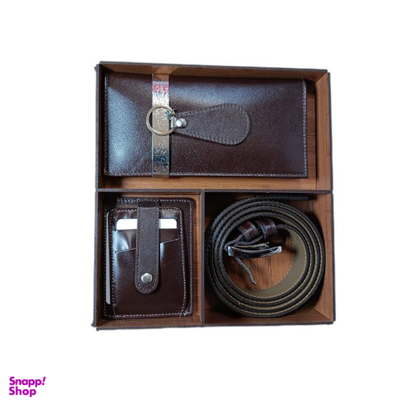 ست هدیه 3 تکه مردانه سهند چرم مدل محراب