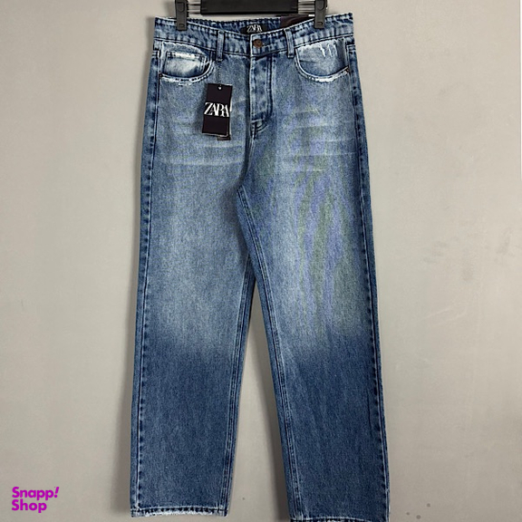 شلوار بگ مردانه طرح ZARA کد 3090 رنگ آبی