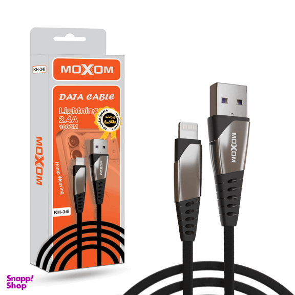 کابل شارژ 2.4 آمپر USB به Lightning موکسوم مدل KH-34i طول 1 متر