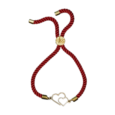 دستبند طلا 18 عیار زنانه آمانژ مدل قلب کد D9556