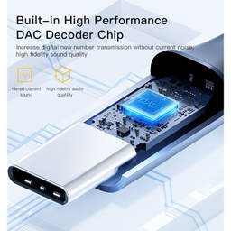 کابل تبدیل USB-C به AUX یسیدو مدل YAU-36 طول 1 متر