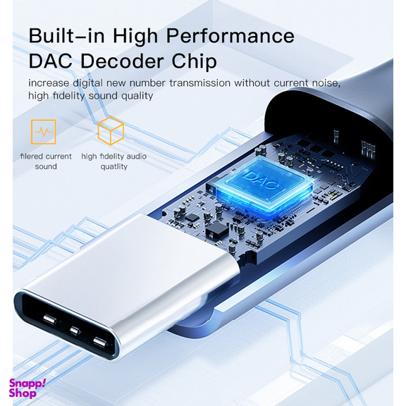 کابل تبدیل USB-C به AUX یسیدو مدل YAU-36 طول 1 متر