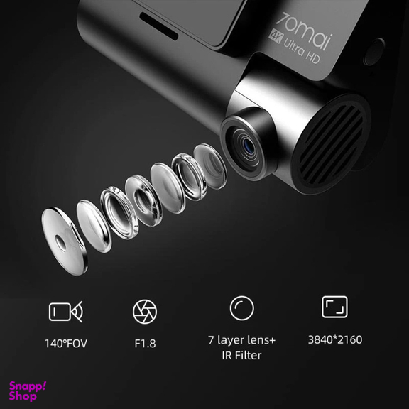 دوربین فیلم برداری خودرو سوِنتی مِی مدل 70maI Dash Cam 4K + Rear Cam Set(RC06) A800S