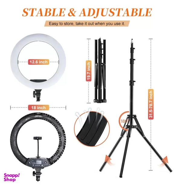 رینگ لایت هیرو مدل KY-BK 416ii به همراه سه پایه مدل Tripod 803