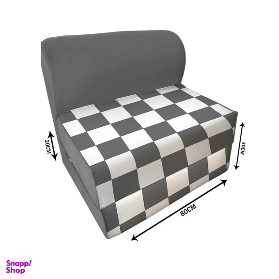 مبل تختخواب شو یک نفره نوپه هوم مدل تشک شو طرح شطرنجی بزرگ کد M1091