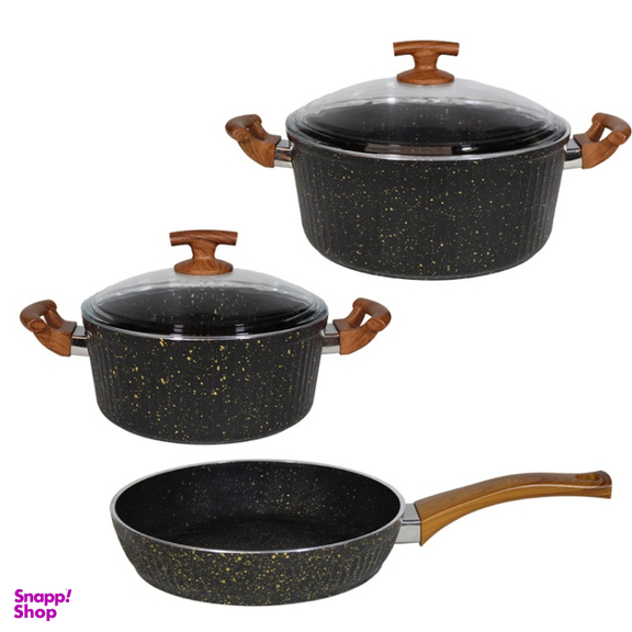 سرویس پخت و پز گرانیتی 5 پارچه اویز پلاس مدل السا