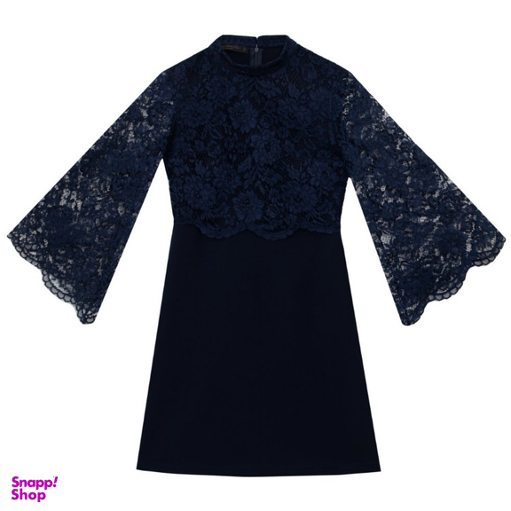 پیراهن زنانه برنس مدل ساغر رنگ سرمه ای