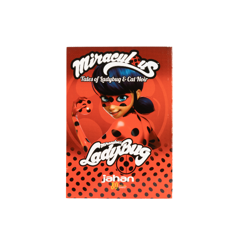 دفتر مشق 80 برگ جهان مدل کفشدوزکی