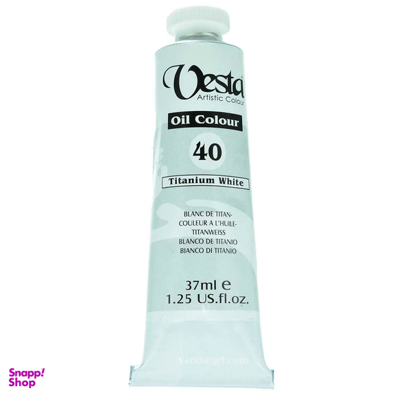 رنگ روغن وستا مدل Titanium White 40 حجم 37 میلی لیتر