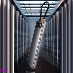 هاب 11 پورت Type-C بیسوس مدل Metal Gleam Series CAHUB-CT0G