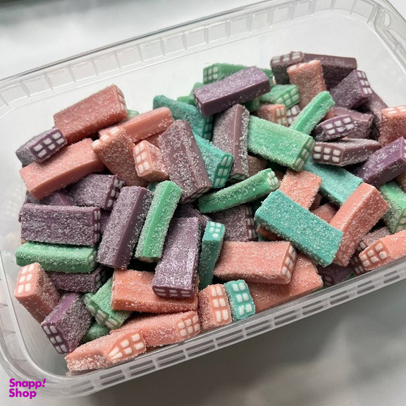 پاستیل لقمه ای آجری مارابو وزن 50 گرم بسته 12 عددی