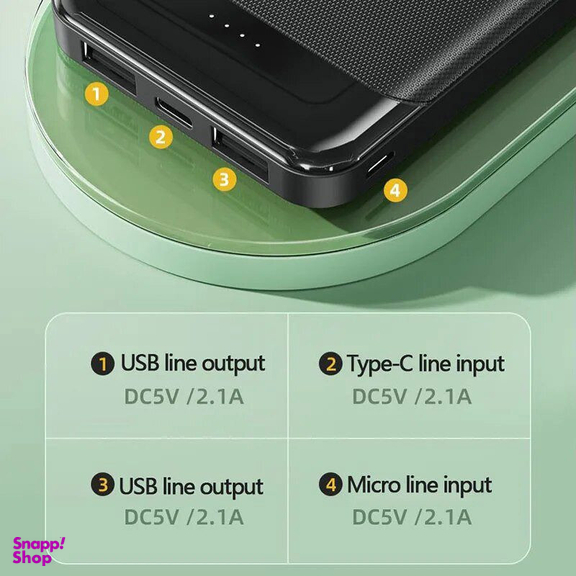 پاوربانک اوی مدل P37k ظرفیت 10000 میلی آمپر ساعت