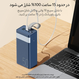پاوربانک ریمکس مدل RPP-321 ظرفیت 50000 میلی آمپر ساعت