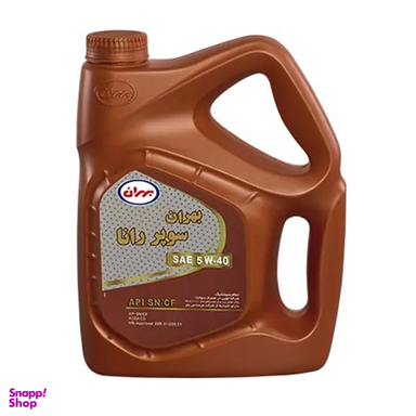 روغن موتور بهران مدل سوپر رانا 5W40 API SN حجم 4 لیتر