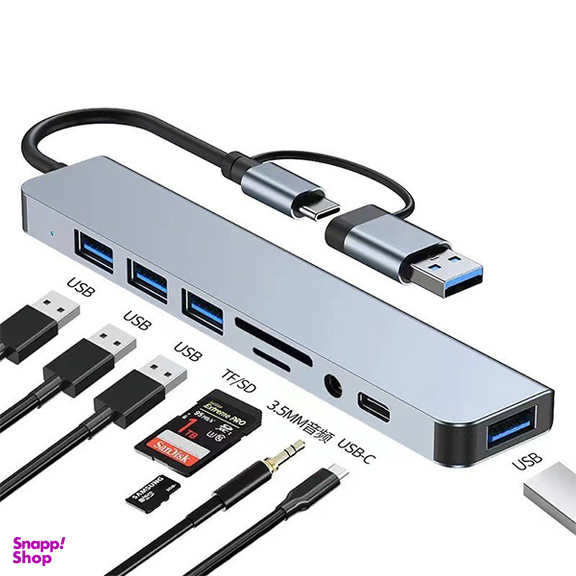 هاب 8 پورت USB-C مدل BC1.2