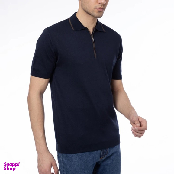 پولوشرت بافت آستین کوتاه مردانه مدل GD-s-16899521 رنگ سرمه ای