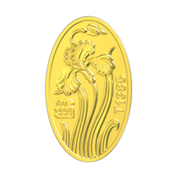 شمش طلا 24 عیار طلای محمد مدل گل زنبق کد zdp