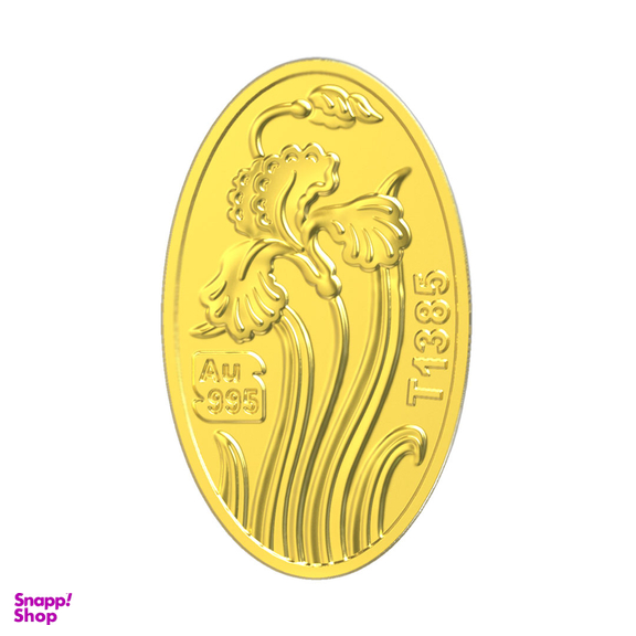 شمش طلا 24 عیار طلای محمد مدل گل زنبق کد zdp