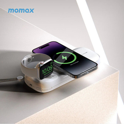 شارژر 3 کاره مغناطیسی مومکس مدل Airbox Go USB Type-C ظرفیت 10000 میلی‌ آمپر ساعت