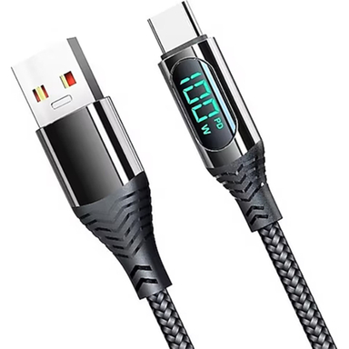 کابل فست شارژر USB به Type-C کانفلون به مدل DC45 100W طول 1 متر