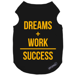 لباس سگ و گربه 27 طرح Dream Work کد MH1541 رنگ مشکی