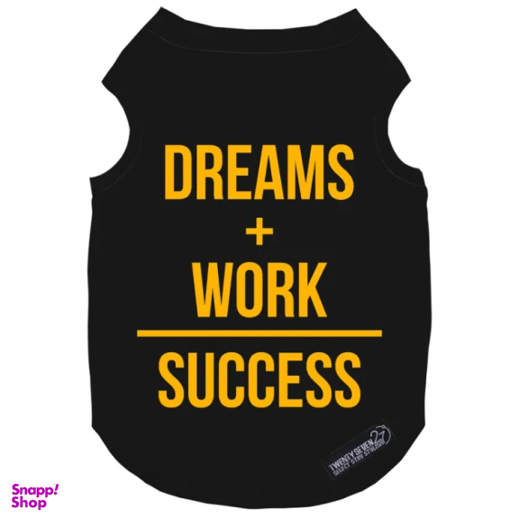 لباس سگ و گربه 27 طرح Dream Work کد MH1541 رنگ مشکی