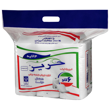 دستمال حوله ای حریر بسته ۶ عددی
