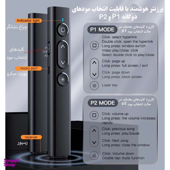 پرزنتر بی سیم ریمکس مدل LZ-B2