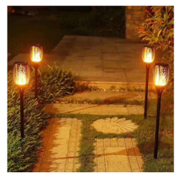 چراغ باغی خورشیدی طرح مشعل مدل XF6006 بسته 4 عددی