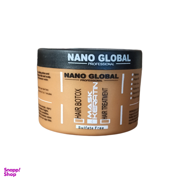 ماسک مو بدون سولفات نانوگلوبال مدل افتر کراتین و تثبیت رنگ مو حجم 300 میلی لیتر