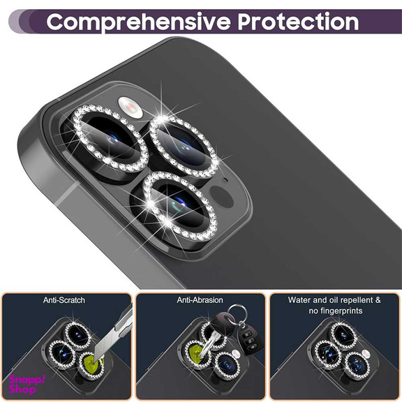 محافظ لنز دوربین بوف مدل Diamond-Luxury مناسب برای گوشی موبایل اپل iphone 14 Pro Max / 14 Pro