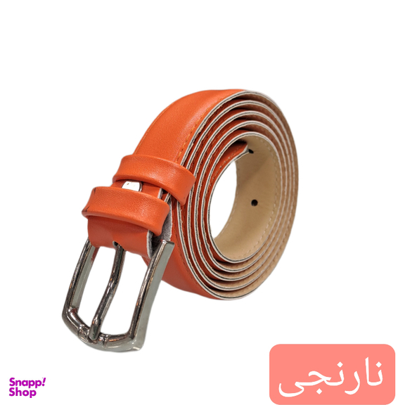 کمربند زنانه سگگ میخی کد 011 رنگ نارنجی