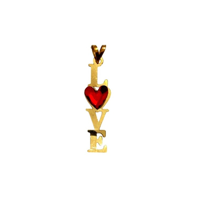 پلاک گردنبند طلا 18 عیار زنانه طرح Love کد 1832