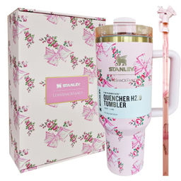 ماگ استنلی مدل Tumbler پاپیون دار به همراه جعبه کادو