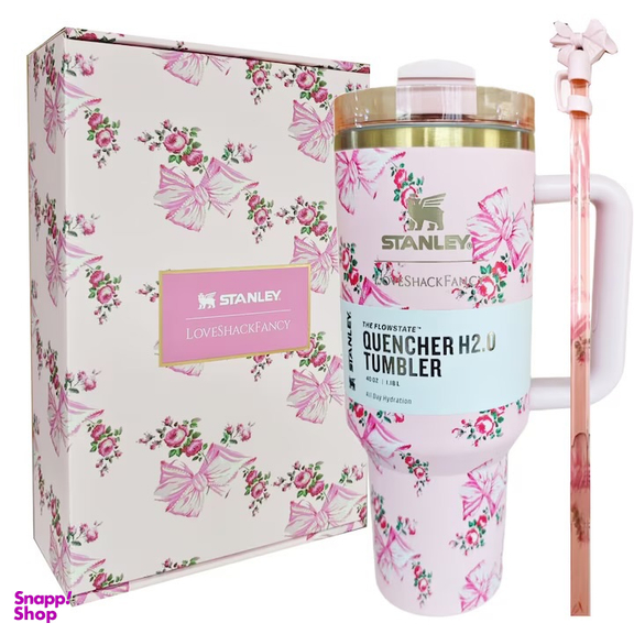 ماگ استنلی مدل Tumbler پاپیون دار به همراه جعبه کادو