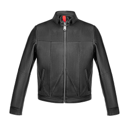 کت پسرانه نوین چرم مدل هایکا کد MNT5756 رنگ مشکی