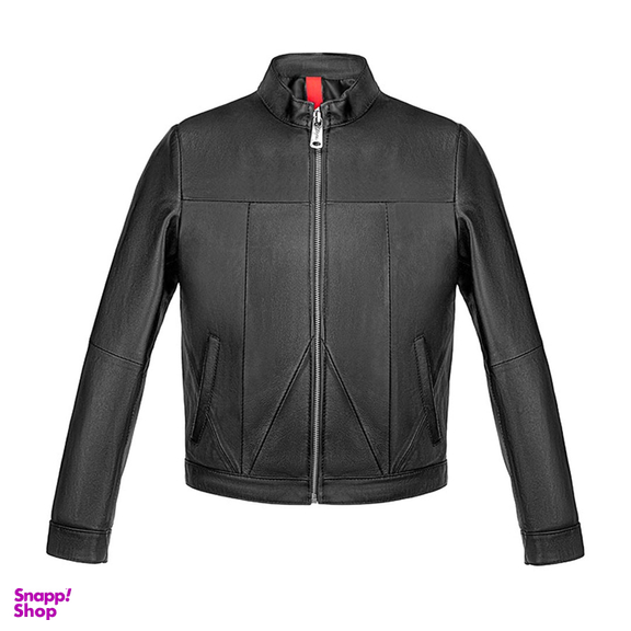 کت پسرانه نوین چرم مدل هایکا کد MNT5756 رنگ مشکی