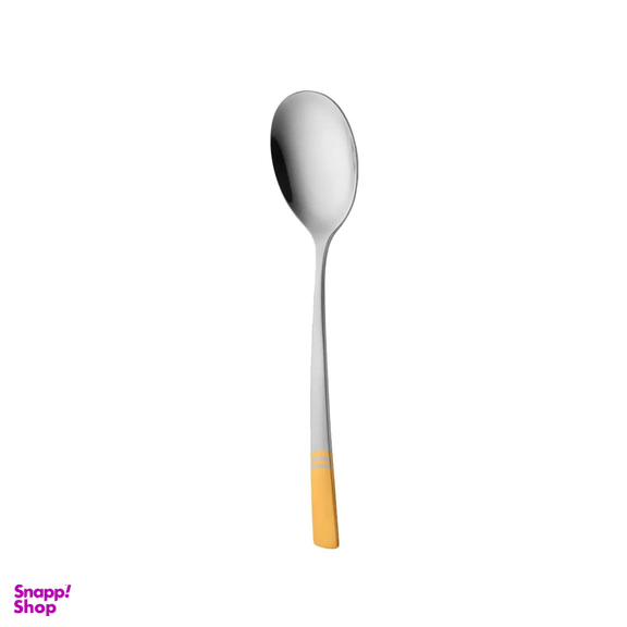 قاشق سالاد ناب استیل طرح فلورانس دور طلایی