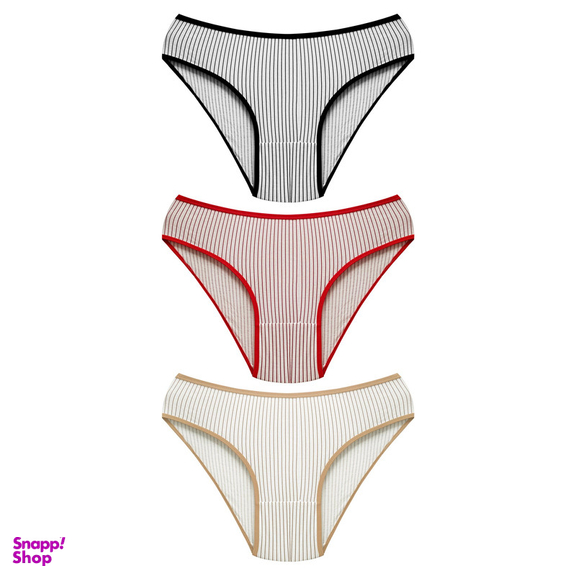 شورت زنانه ماییلدا مدل راه راه کد 5322-1 بسته 3 عددی