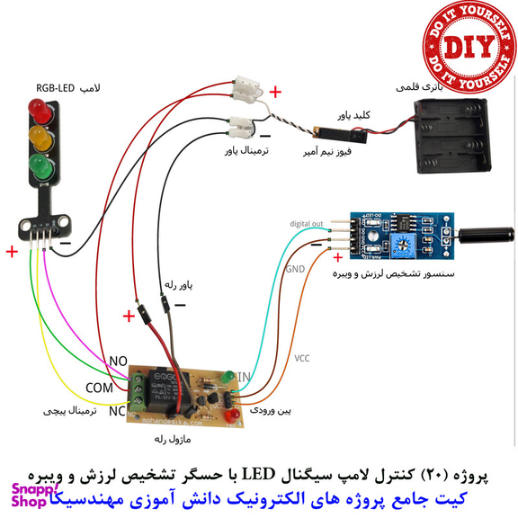 کیت آموزش الکترونیک مهندسیکا مدل 55 پروژه جامع دانش آموزی DIY+55