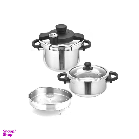 زودپز دوقلو جی فی نی مدل Natura-03 گنجایش 6 و 4 لیتر