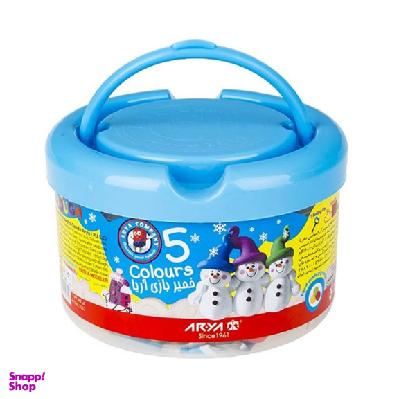 خمیربازی آریا مدل سطلی 5 رنگ