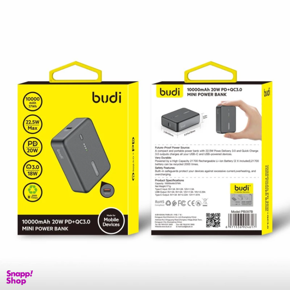 پاوربانک بودی مدل MINI POWER BANK ظرفیت 10000 میلی‌ آمپر ساعت